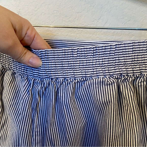 J. by J.CREW Blue White Oxford Striped Tie Waist Shorts size 6 Cotton - Picture 4 of 11